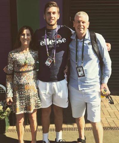 Helen Norrie with her husband David Norrie and son Cameron Norrie